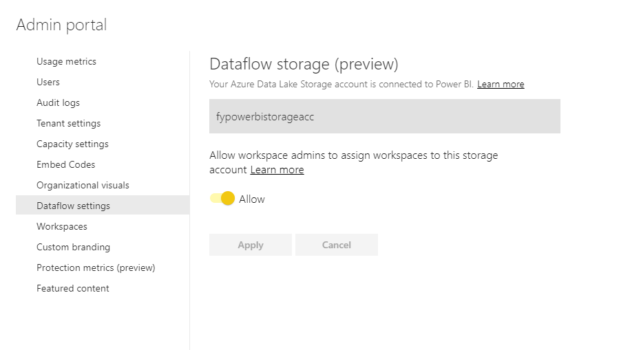 Dataflow Admin Portal