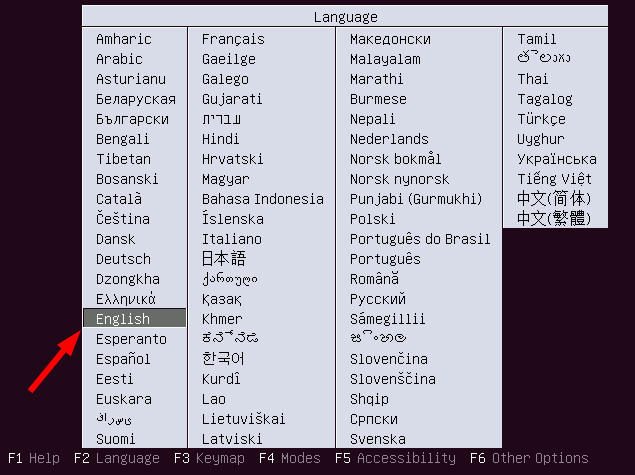 Install Select Language