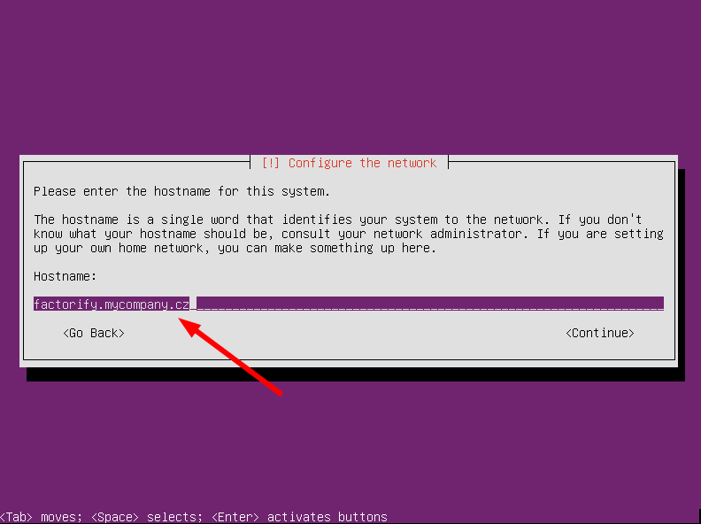 Install Set Hostname